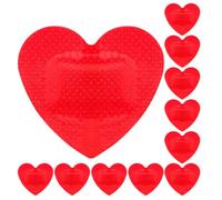 EXAOMBLE 20pcs Heart Shaped Bandages Breathable Skin Care Patches for Adults Air-Permeable Healing Cute Red Heart Design for Daily Use