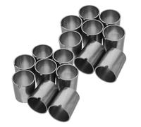 EXAOMBLE 20Pcs Iron Shelf Lock Clips Pipe Fittings Coupling Tube Connectors Metal Wire Shelving Clips for Home Storage Rack Fixed Shelf Sleeves