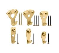 EXAOMBLE 20pcs Metal Picture Frame Hooks for Wood Picture Frames with Small Nails Easy to Install for Scrapbooking and Fashion Wall Clocks