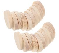 EXAOMBLE 20pcs Unfinished Pine Wood Round Discs 1.97 Inch Smooth Surface for DIY Art Projects and Holiday Décor, for Painting, Name Writing, Layered Decoration, and Crafting