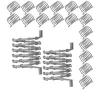 EXAOMBLE 20Pcs Wire Fence Plastic Barbed Wire Barricade Model Miniature Military Base Accessories for DIY Battlefield Scenery