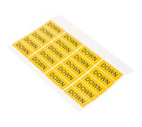 EXAOMBLE 20pcs Yellow Pvc Label Caution Stickers down Light Decal Device Stickers with Non-setting Adhesive, Easy to Remove, Suitable for Living Room and Company Safety Signage