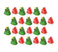EXAOMBLE 24pcs Christmas Tree Candy Boxes Paper Party Decorations Easy to Fold Store Candies Assorted Color Creative Colourful Appearance for Xmas Party Favour