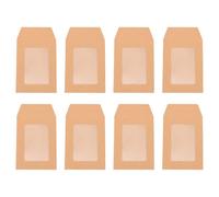 EXAOMBLE 25pcs Kraft Paper File Pouch Paper Envelopes Simple Elegant Design Easy to Seal Practical Document Storage for Invitations and Holidays