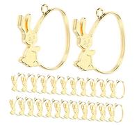 EXAOMBLE 25pcs Metal Rabbit Open Bezel Pendants DIY Hollow Frame Charms for Earrings Necklaces Bracelets and Jewelry Making Supplies