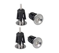 EXAOMBLE 2Pair Aluminum Alloy Handlebar End Lock Plugs Durable Grips Caps for Mountain Bicycles Silver Lightweight Replacement Parts for Enhanced Riding Experience
