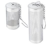 EXAOMBLE 2Pcs 304 Stainless Steel Tea Infusers for Loose Tea with Small and Large Sizes at Home and Office