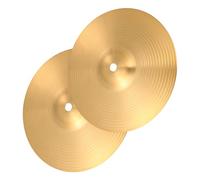 EXAOMBLE 2pcs 6-inch Brass Jazz Drum Cymbals Set Fadeless Sturdy Drum Accessories for Set Percussion Professional Low Volume Cymbal Parts for Music Practice