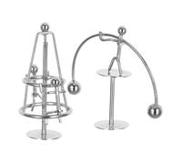 EXAOMBLE 2Pcs Balancing Science Mini Perpetual Motion Sculpture for Office Decor Engaging Focus and Patience Design for Educational Fun