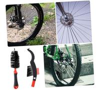 EXAOMBLE 2pcs Bike Chain Cleaning Brush with Non Slip Handle Bristles Thorough Scrubber for Mountain Folding Road Bikes Bicycle Maintenance Tool