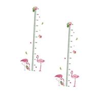 EXAOMBLE 2pcs Cartoon Animal Height Sticker PVC Wall Decal Growth Ruler for Bedroom Decoration Tear-Resistant Wall Art Chart for Boys
