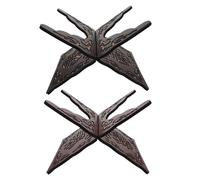EXAOMBLE 2pcs Carved Wood Bible Reader Stand Ornate Scripture Display Holder Wooden Book Rest for Desk Prayer Book Easel Stand Religious Bookshelf