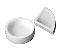 EXAOMBLE 2pcs Ceramic Reptile Feeding Bowls Escape Worm Dishes for Lizards Medium Water Storage Containers for Crawling Pets for Terrarium Use