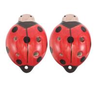 EXAOMBLE 2pcs Cute Ladybug Shape Ceramic Ocarina Flute in C Key with 6 Holes, Portable and Lightweight Musical Instrument for Music Classes and Bedrooms