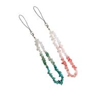 EXAOMBLE 2pcs Decorative Phone Lanyard Phone Charms for Friends and Family Anti-lost Detachable Crystal with Creative Design Bright Color Suitable for Hanging on Purse Or Luggage
