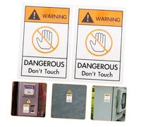EXAOMBLE 2pcs Do Not Touch Safety Warning Label Stickers Self-adhesive Decals Bright Visible Warning Signs for Dangerous Equipment and Industrial Safety