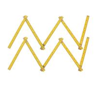 EXAOMBLE 2pcs Double-sided Foldable Wood Rulers 1 Meter Precision Measuring Tools with Metric and Inch Scales, Multifunctional Wooden Fold Ruler for Woodworking and Carpentry