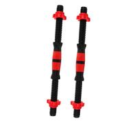 EXAOMBLE 2pcs Dumbbell Bars with Knurled Grip and Spinlock Collars Weight Lifting Handles with Nuts for Strength Training and Gym Workouts Unisex Fitness Equipment Random Color