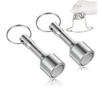 EXAOMBLE 2pcs Gold and Silver Tester Magnetic Keychain Set for Jewelry Testing, Easy to Carry Iron Magnets for Distinguishing between Silver and Gold Jewelry, Portable and Convenient