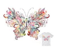 EXAOMBLE 2pcs Hot Stamping Sticker Iron on Patch Plastic Butterfly-Design Creative Unique Shape Design Won't Hurt Your Skin Costume Decor Supplies for Socks Hats Craft Project Making DIY