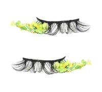 EXAOMBLE 2pcs Luminous False Eyelashes with Color Fiber Material, Reusable and Not Easy to Deform, for Occasion, Beautiful Decorative Wispy Lashes a Naturally Gorgeous Look