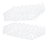 EXAOMBLE 2pcs Makeup Palettes Holder Divided Plastic Makeup Organizer for Eyeshadow Palettes Organizer Countertop