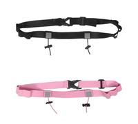 EXAOMBLE 2pcs Marathon Race Bib Holder Belt with 6 Loops, Elastic Quick Adjustment, Nylon Lightweight Reflective Running Belt for Race Day and Marathon Athletes