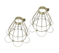 EXAOMBLE 2pcs Metal Lamp Bulb Guard Cage Sturdy Lampshade Frame for DIY Lamp Shade Protective Light Bulb Holder with Easy Installation Industrial Style Lighting Accessory