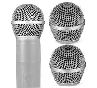 EXAOMBLE 2pcs Metal Mesh Microphone Grille Replacement Ball Heads for Mic Accessories with Tight Fit and Sound Clarity Enhancement