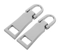 EXAOMBLE 2pcs Metal Zipper Pull Replacement Kit for Size 8 Zippers, Universal Compatibility with Solid Metal Construction, Detachable Pull Tabs for Boots and Handbags, Easy to Attach