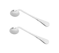 EXAOMBLE 2Pcs Portable Adaptive Spoon for Elderly Non Slip Stainless Steel Utensils for Easy Feeding for Disabled Adults and Adaptive Eating Needs
