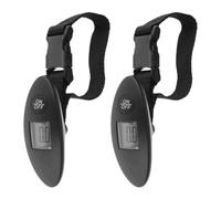 EXAOMBLE 2pcs Portable Digital Luggage Weight Scale 40kg/88lb Handheld Electronic Suitcase Weight Checker with Precise Measurement and User Friendly Abs Design for Travel and