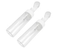 EXAOMBLE 2pcs Portable Foaming Dispenser Bottles with Brush Head 200ml Leak-proof Reusable Plastic Travel Bottles for Face Washing and Toiletries on Trip