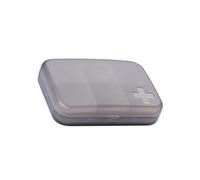 EXAOMBLE 2pcs Portable Pill Organizer with 6 Compartments, Impact Resistant and Airtight Medicine Storage Box for Vitamins and Jewelry, for Travel Bag Use