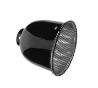 EXAOMBLE 2pcs Reptile Heating Lamp Shade with Efficient Heat Reflection and Anti-scald Aluminium Cover for Terrarium Heater Lamps Guard Application in Glass Terrariums Black