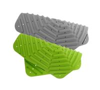 EXAOMBLE 2pcs Silicone Chicken Nesting Pads for Coop Bedding Washable and Easy to Clean Non-rolling Design Hen Nesting Mats for Comfortable Laying Grey