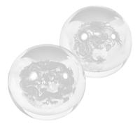 EXAOMBLE 2pcs Smooth Rolling Hand Massage Balls Glass Material Portable Palm Massage Ball with Fine Workmanship and Delicate Details for Relaxing Muscles and Bones