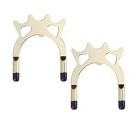 EXAOMBLE 2pcs Snooker Bridge Head Pool Cue Rest Bracket Sleek Design Metal with Rubber Sleeves Comfortable Grip Precision Striking for Training Clubs Billiard Rack Stand Pool Cue Holder
