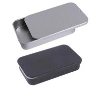 EXAOMBLE 2pcs Stainless Steel Birds Food Case with Lid Leakproof Bird Snack Box Large Capacity Easy to Operate Semi-closed Design