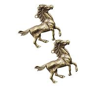 EXAOMBLE 2pcs Vintage Horse Pendant Necklace Set Unique Creative Jewelry for Parties DIY Ornaments and Home Decor Antique Brass Horse Design for Distinctive Style