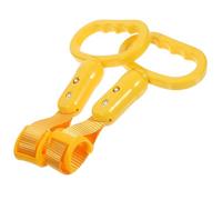 EXAOMBLE 2pcs Yellow Nylon Handle Rings for Subway and Bus Trash Can Lids, Easy to Mount and Fix Car Assist Handles for Elderly and Public Transport
