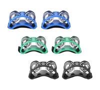 EXAOMBLE 3 Pairs Foot Tambourines with Plastic and Metal Construction, Versatile Accompaniment Instrument for Dance and Fitness, Unique Rhythm and Sound Effects for Musicians and Fitness
