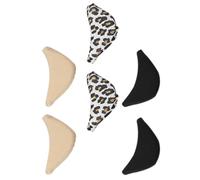 EXAOMBLE 3 Pairs Shoe Filler Inserts for Shoes Breathable Sponge Forefoot Pads with Simple Design to Solve Black Colour