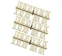 EXAOMBLE 3 Sets Clock Roman Numbers Replacement Parts DIY Clock Numerals Kit 3cm Golden Abs Plastic Components Easy Installation Resistant to Wear and DIY Art Crafting