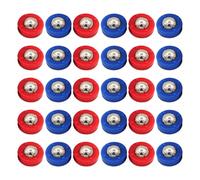 EXAOMBLE 30pcs Mini Shuffleboard Replacement Pucks Curling Tabletop Sliding Rollers Blue and Red for Indoor Board Games Party Accessories