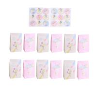 EXAOMBLE 30pcs Mother's Day Paper Wrapping Pouches with 2 Sheets of Stickers, Assorted Colour Kraft Paper Bags for Party Favour and Storage, Packaging