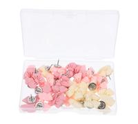 EXAOMBLE 30pcs Resin Bow Push Pins Vibrant Mixed Colors Secure Thumb Tacks for Office School Home Cork Boards Photo Memo Board Accessories Small Decorative Resin Craft Charms