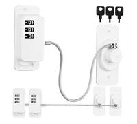 EXAOMBLE 3pcs Abs Child Safety Window Locks with Adhesive No-, Combination Code Lock for Cabinets, Refrigerators and Freezers, White with Instruction Manual, Childproof Home Security