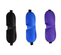 EXAOMBLE 3pcs Contoured Sleep Mask with Adjustable Strap Lightweight Breathable Eye Cover for Night Blindfold Travel Work Naps Comfortable Blockout Eye Shade