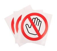 EXAOMBLE 3pcs Do Not Touch Label Sticker Vinyl Decal Adhesive Warning Sign for Device Safety Use Hand